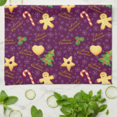 Frohe Weihnachtsküche Handtuch (Gefaltet)