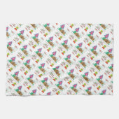 Frohe Weihnachtsküche Handtücher Reinigung Lady (Horizontal)