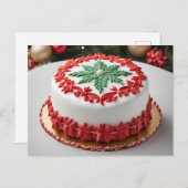 Frohe Weihnachtskuchen Feiertagspostkarte (Vorne/Hinten)