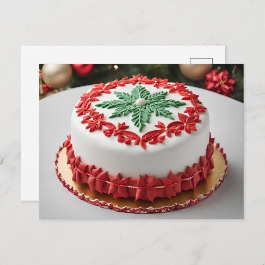 Frohe Weihnachtskuchen Feiertagspostkarte (Vorne/Hinten)