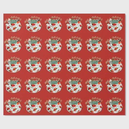 Frohe Weihnachtskuchen (Koreanisch) Geschenkpapier (Flach)