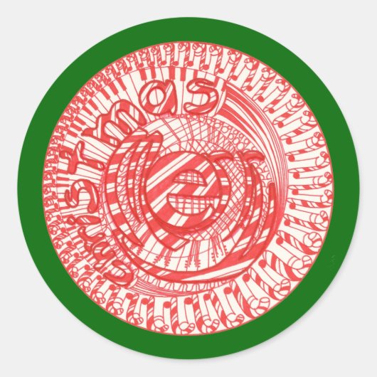Frohe Weihnachtskuchenkleber Runder Aufkleber (Vorderseite)