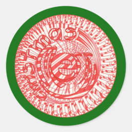 Frohe Weihnachtskuchenkleber Runder Aufkleber