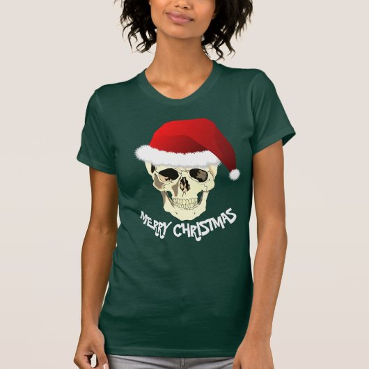 Frohe Weihnachtskugel mit Weihnachtsmannmütze T-Shirt (Vorderseite)