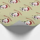 Frohe Weihnachtskuh Geschenkpapier (Ecke)