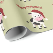 Frohe Weihnachtskuh Geschenkpapier (Rolleneckpunkt)