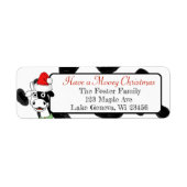 Frohe Weihnachtskuh in Weihnachtsmannmütze (Vorne)