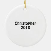 Frohe Weihnachtskuh Keramik Ornament (Hinten)