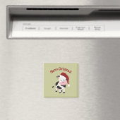 Frohe Weihnachtskuh Magnet (In Situ (Geschirrspüler))
