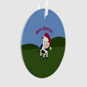Frohe Weihnachtskuh Ornament (Vorderseite)