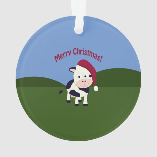 Frohe Weihnachtskuh Ornament (Rückseite)