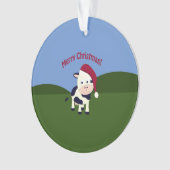 Frohe Weihnachtskuh Ornament (Vorderseite)