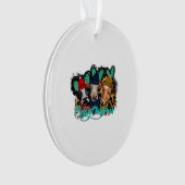 Frohe Weihnachtskühe Ornament (Vorderseite)