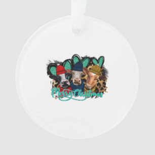 Frohe Weihnachtskühe Ornament