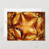 Frohe Weihnachtskupfer Gold Shiny Star Feiertagspostkarte (Vorne/Hinten)