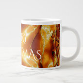 Frohe Weihnachtskupfer Gold Shiny Star Jumbo-Tasse (Rechts)