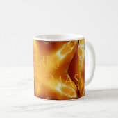 Frohe Weihnachtskupfer Gold Shiny Star Kaffeetasse (VorderseiteRechts)