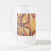 Frohe Weihnachtskupfer Gold Shiny Star Mattglas Bierglas (Vorderseite Links)