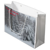 Frohe Weihnachtslandschaften Große Geschenktüte (Vorderseite Schrägansicht)