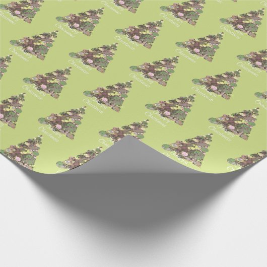 Frohe Weihnachtsleaf Abstrakten Baum Urlaub Geschenkpapier (Ecke)