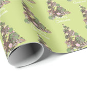 Frohe Weihnachtsleaf Abstrakten Baum Urlaub Geschenkpapier (Rolleneckpunkt)