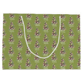 Frohe Weihnachtsleaf Abstrakten Baum Urlaub Große Geschenktüte (Rückseite)