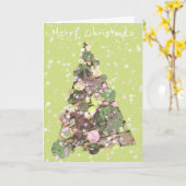 Frohe Weihnachtsleaf Abstrakten Baum Urlaub Karte (Gelbe Blume)