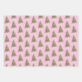 Frohe Weihnachtsleaf Abstrakter Baum Wrappin Geschenkpapier Set (Vorderseite 2)