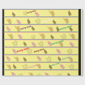 Frohe Weihnachtsleaf Geschenkpapier (Flach)