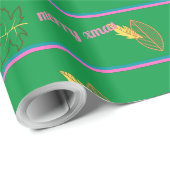 Frohe Weihnachtsleaf Wrapping Paper Geschenkpapier (Rolleneckpunkt)