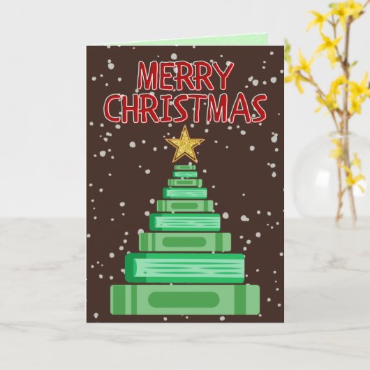 Frohe Weihnachtslehrerin/Bibliothekarin/Schule Karte (Gelbe Blume)