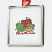 Frohe Weihnachtslehrerin Ornament Aus Metall (Links)