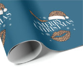 Frohe Weihnachtsleoparden drucken Frauen Geschenkpapier (Rolleneckpunkt)