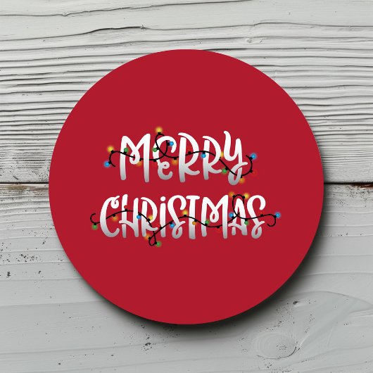 Frohe Weihnachtsleuchten Weihnachtskalender Runder Aufkleber