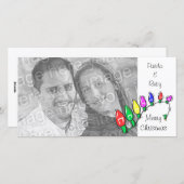 Frohe Weihnachtslicht individuell anpassbare Fotok Feiertagskarte (Vorne/Hinten)