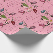 Frohe Weihnachtslicht Pink Car Wrapping Papier Geschenkpapier (Ecke)