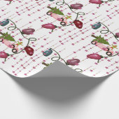 Frohe Weihnachtslicht Pink Car Wrapping Papier Geschenkpapier (Ecke)