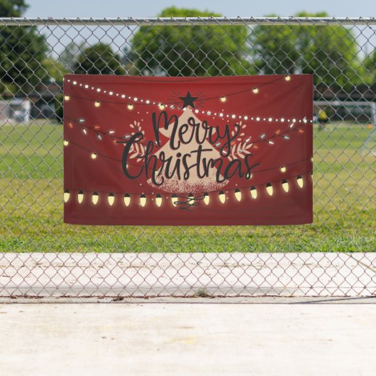 Frohe Weihnachtslicht und Baum Banner (Insitu)