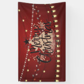 Frohe Weihnachtslicht und Baum Banner (Vertikal)