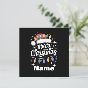 Frohe Weihnachtslicht Weihnachtsmannmütze Personal Einladung