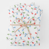Frohe Weihnachtslichtmuster Geschenkpapier Set (Beispiel)
