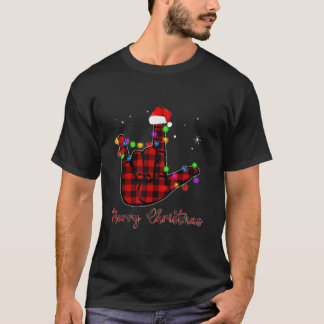 Frohe Weihnachtslieder ASL Weihnachtsmannmütze T-S T-Shirt