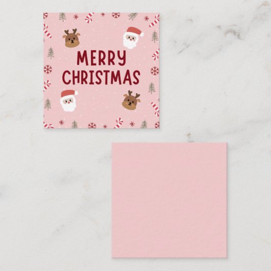 Frohe Weihnachtslieder Begleitkarte (Vorne/Hinten)