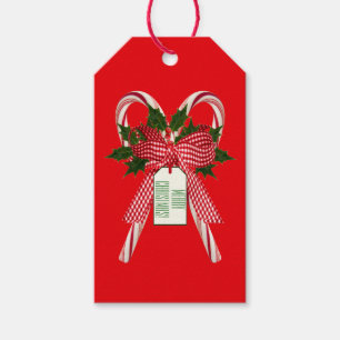Frohe Weihnachtslieder Candy Canes Holly Holiday N Geschenkanhänger