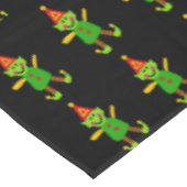 Frohe Weihnachtslieder, Elf Black Tablecloth Tischdecke (Schrägansicht)