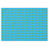 Frohe Weihnachtslieder, Elf Blue Tablecloth Tischdecke (Vorderseite (Horizontal))