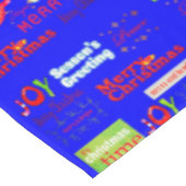 Frohe Weihnachtslieder, Frohe Festtage Blue Tischdecke (Schrägansicht)