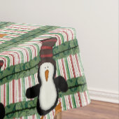 Frohe Weihnachtslieder, grüner Karierter Pinguin Tischdecke (Beispiel)