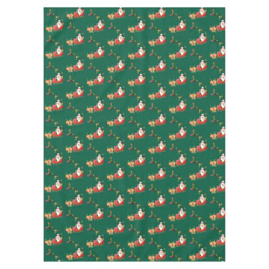 Frohe Weihnachtslieder, Grüner Weihnachtself Tischdecke (Vorderseite)