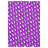 Frohe Weihnachtslieder, Lila Schneemann Tischdecke (Vorderseite)